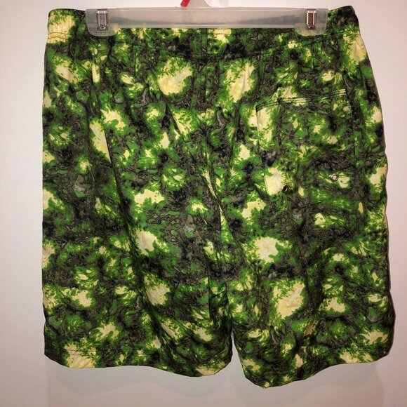 Perry Ellis American Active Mens Large Green Camouflage Swim Shorts Trunks L - Picture 6 of 11